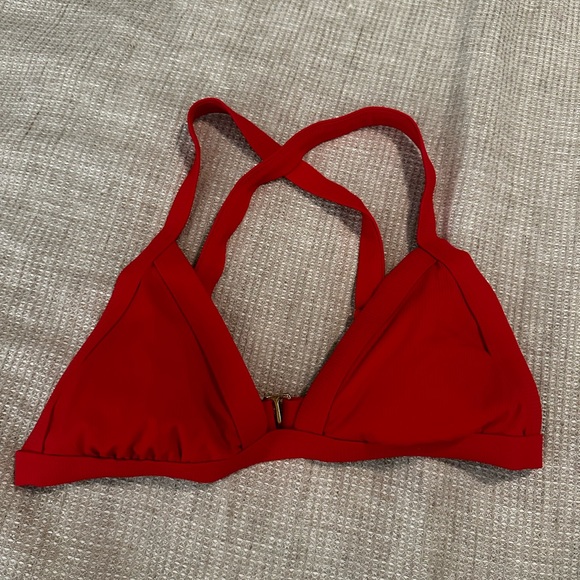 Xhilaration Red Razor Back Bikini Top - Picture 2 of 4